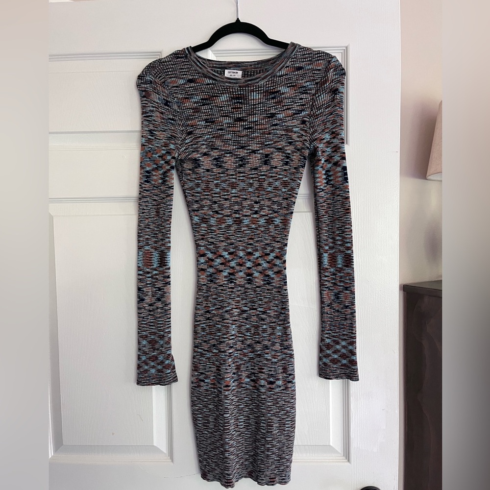 Cotton On Black and White Bodycon Dress